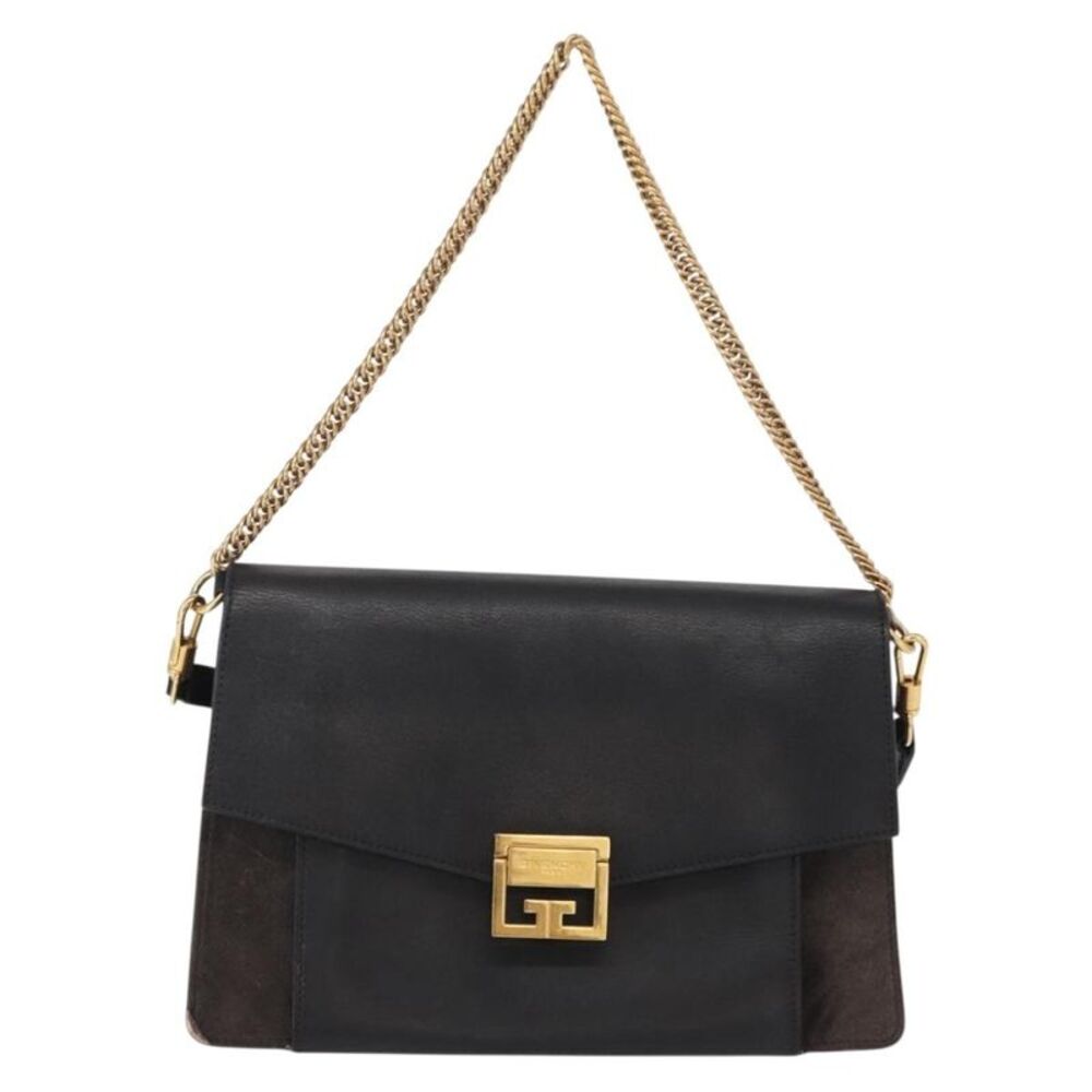 Givenchy Gv3 Flap Leather Black Leather Shoulder Bag Bag
